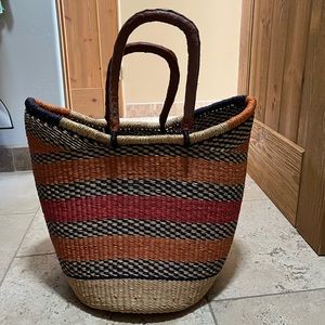 African woven basket